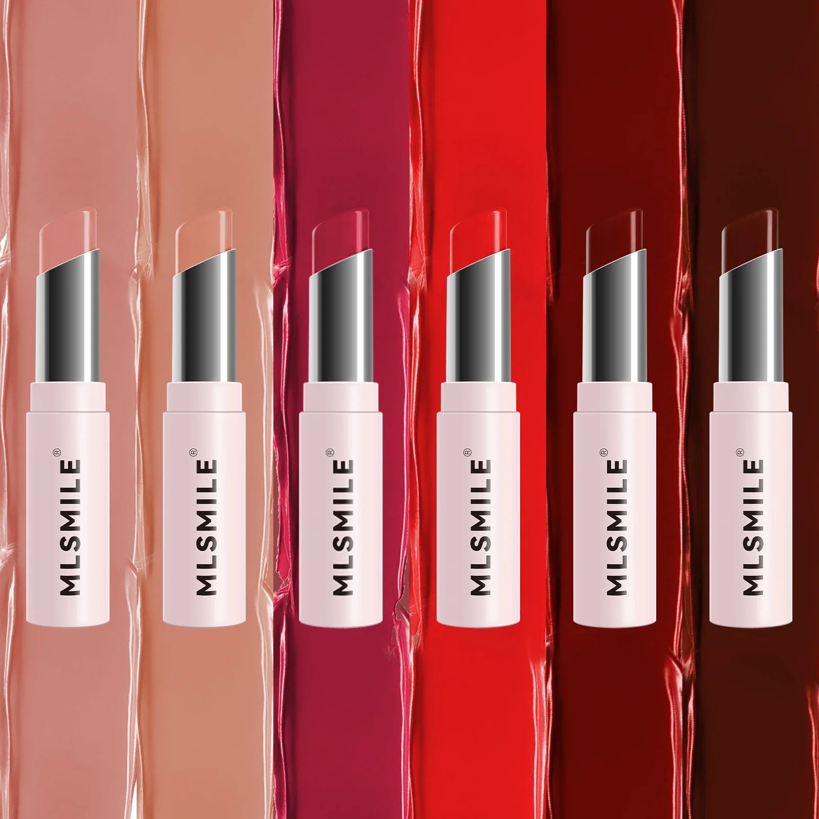 6 Colors Lipstick Long Lasting Waterproof Lip Stick Crayon Lip Balm Moisturizing Lip Gloss Rotatable Rouge Women Makeup