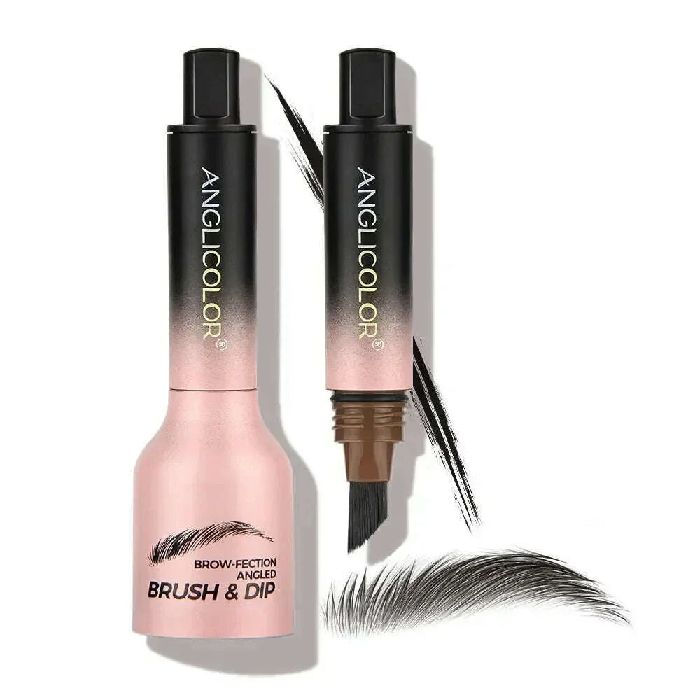 3D Wild Eyebrow Pencil Microblading Eyebrow Tint Pen Square Angled Brush Brow Dye Cream Anti-smudge Waterproof Multifunction