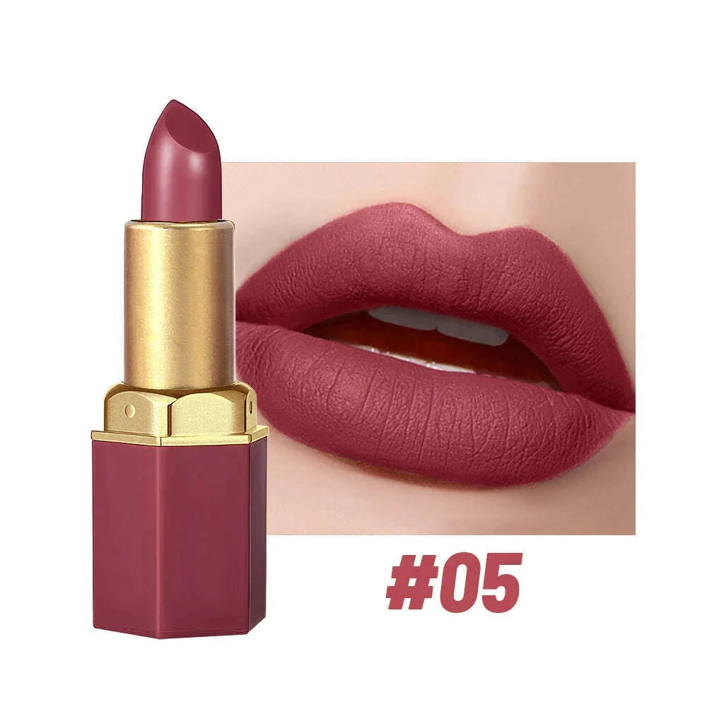 SAM SUGAR 6-Color Matte Lipstick , Non-Stick Cup Long-Lasting Velvet Finish, Smooth Matte Lip Color Waterproof Smudge-proof