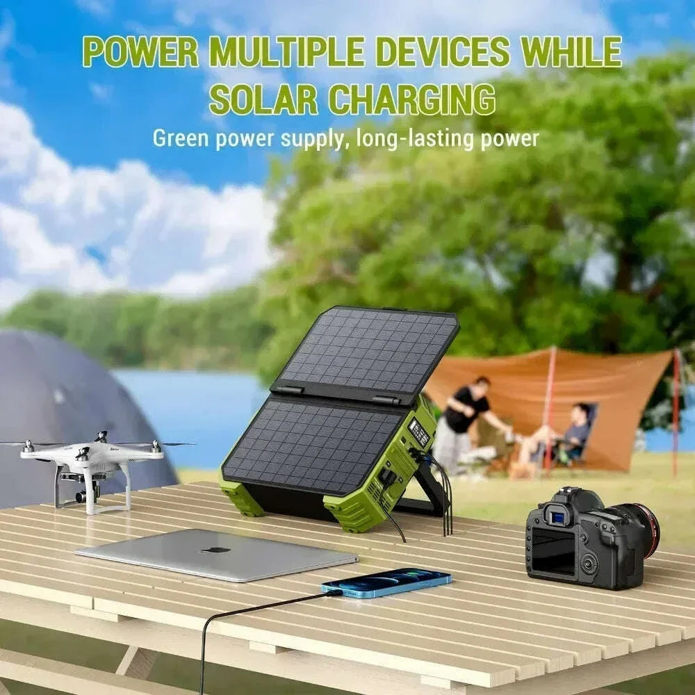 Portable Power Station 614.4Wh LiFePO4 Battery with 110V/600W(Peak 1200W) Pure Sine Wave AC Outlet for Outdoor Camping