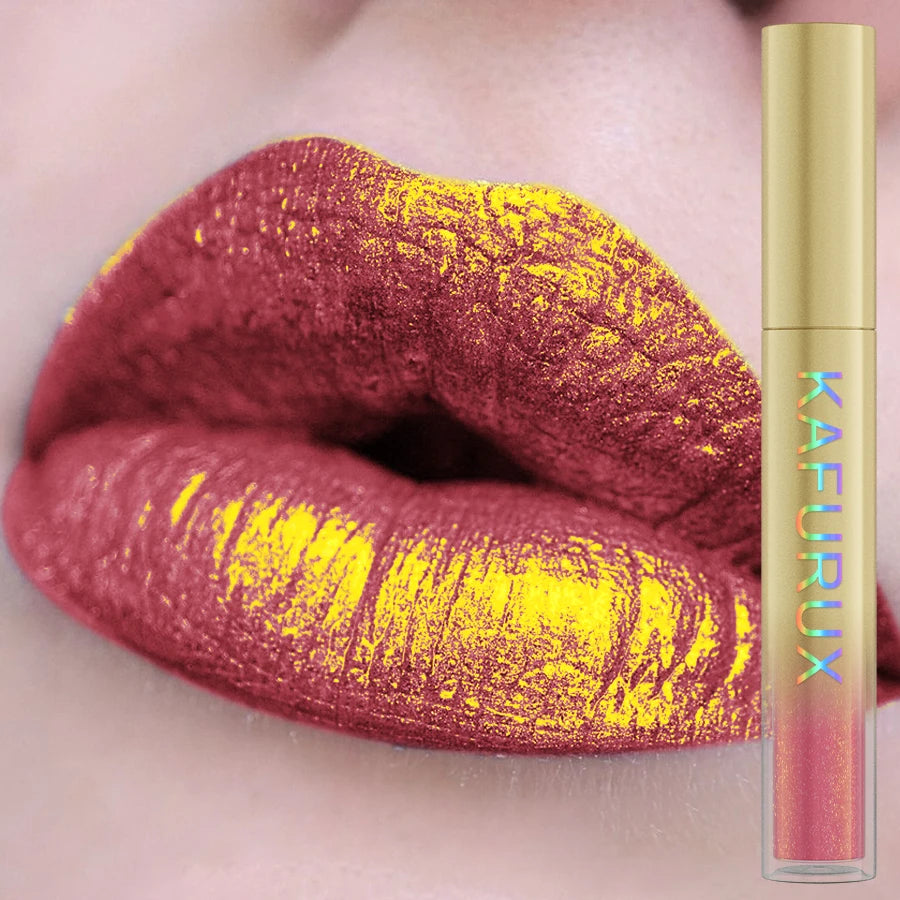 14 colors sparkling shine Lip glaze glitter metallic long lasting lip gloss waterproof liquid lipstick Makeup lip oil gifts