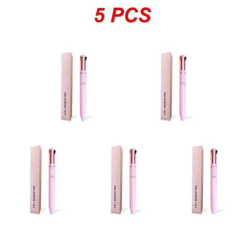 Multi-functional 4-in-1 Makeup Pencil Eyeliner Lip Liner Eyebrow Pencil Swivel Waterproof & Sweatproof Makeup Tools