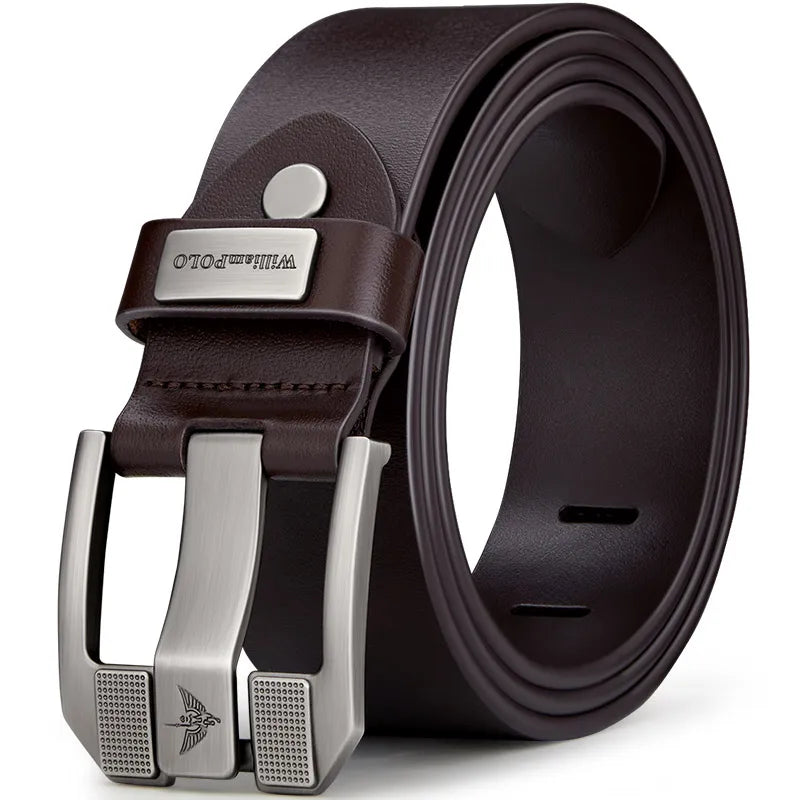 Luxury Men's Belt Leather Fashionable Cowboy Pin Buckle Dress Belts