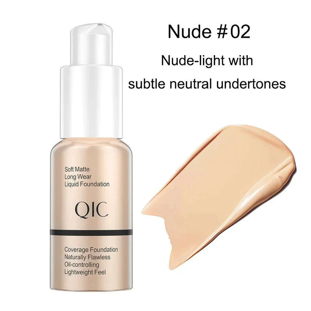 30ml Matte Makeup Foundation Cream Professional Concealing Face Dark Circle Liquid Long-lasting Eye Corrector Cream Primer
