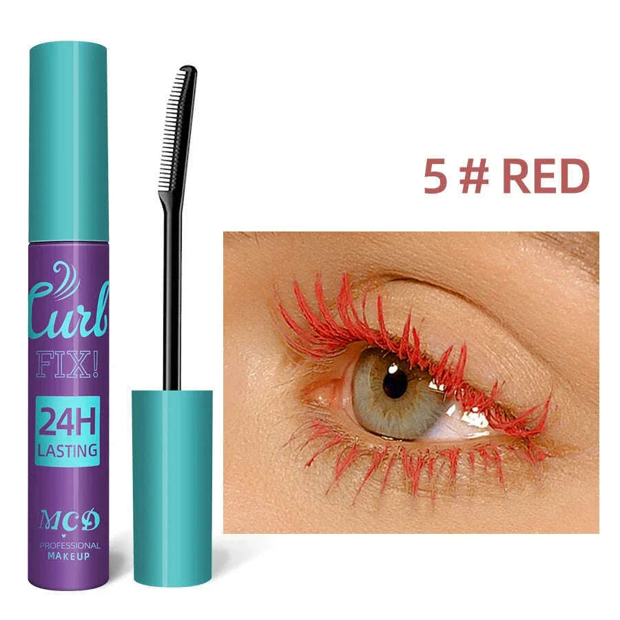Colorful Slender Mascara Waterproof Fast Drying Curling Eyelashes Multicolor Lashes Makeup Long Lasting Blue Green Cosmetic