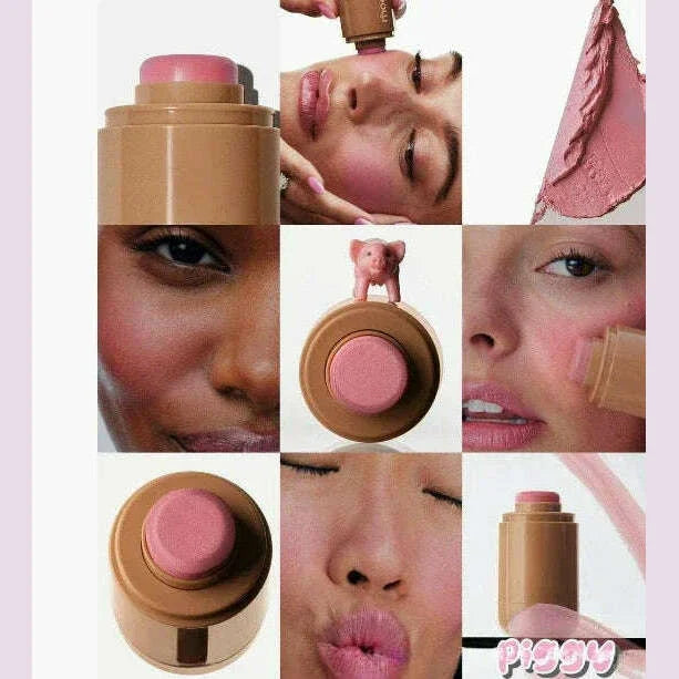 New Pocket Blush Stick Lip And Cheek Hydrating Stick Natural Rouge Powder Blush Cream Lipstick Cheek Easy To Apply Color