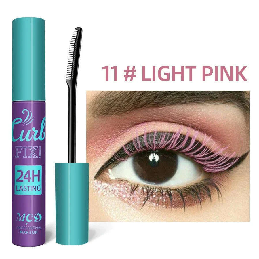 Colorful Slender Mascara Waterproof Fast Drying Curling Eyelashes Multicolor Lashes Makeup Long Lasting Blue Green Cosmetic