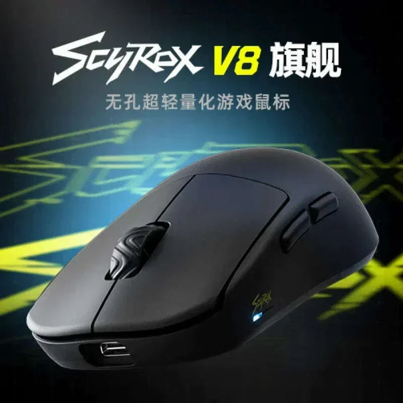 Scyrox V8 8k Mouse 2.4g Three-Mode Wireless Mouse Customized Pixart 3950 Light Weight Gaming Mouse For Pc E-Sports Gamer Gifts