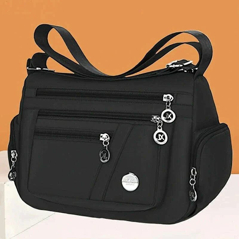 New style neutral nylon fabric ladies' handbag Oxford cloth shoulder strap crossbody bag travel bag multi-compartment casual bag