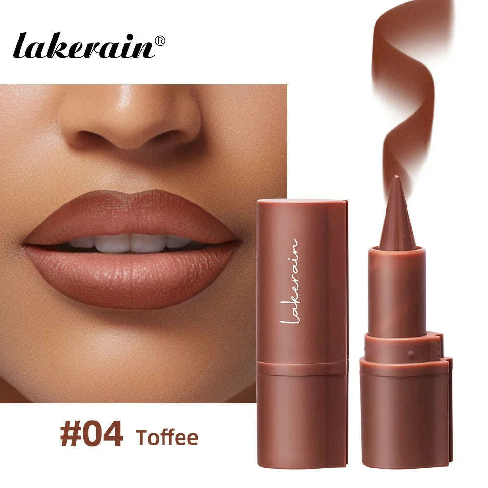 6Colors Liner Lipstick Matte Black Brown Velvet Lipstick Waterproof Non Sticky Contouring Tint Lipliner Crayon Lip Makeup