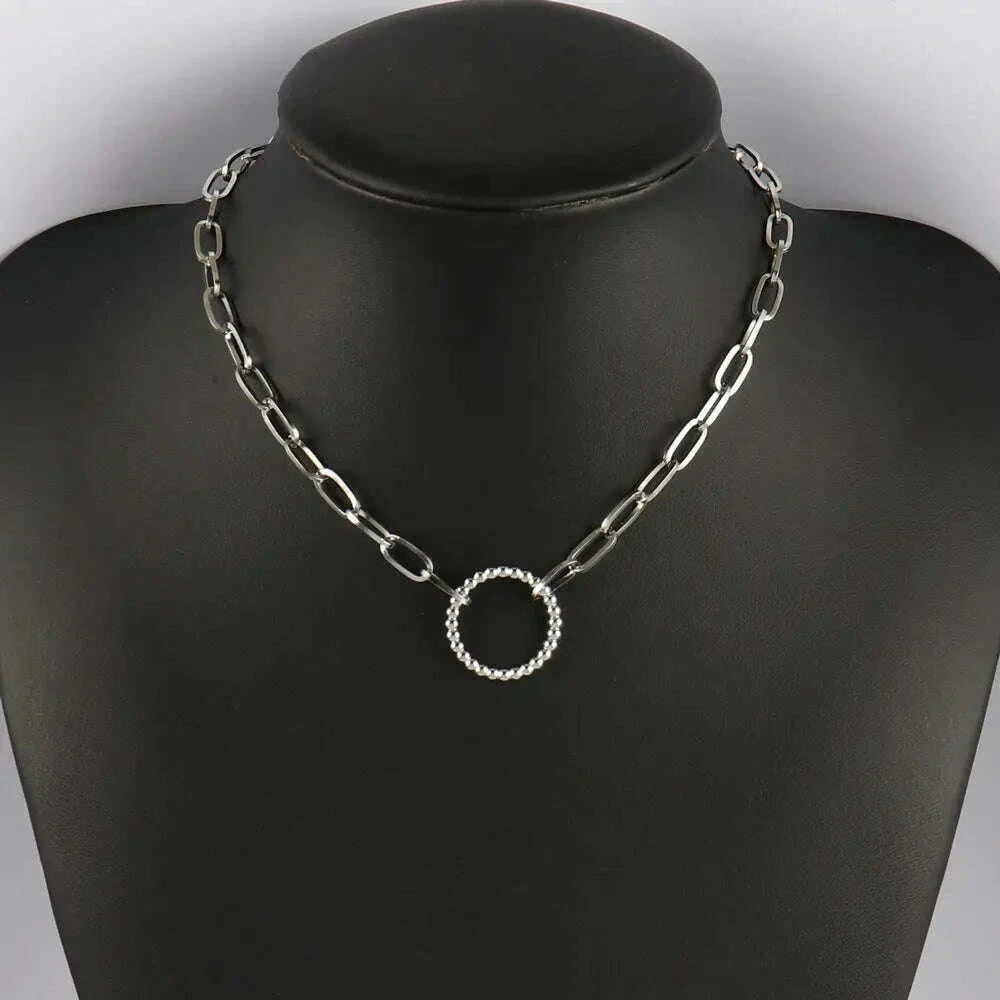 316L Stainless Steel Necklace For Women Choker Necklace Heart Clavicle Chain Necklaces Charm Heart Pendant Necklace Jewelry Gift