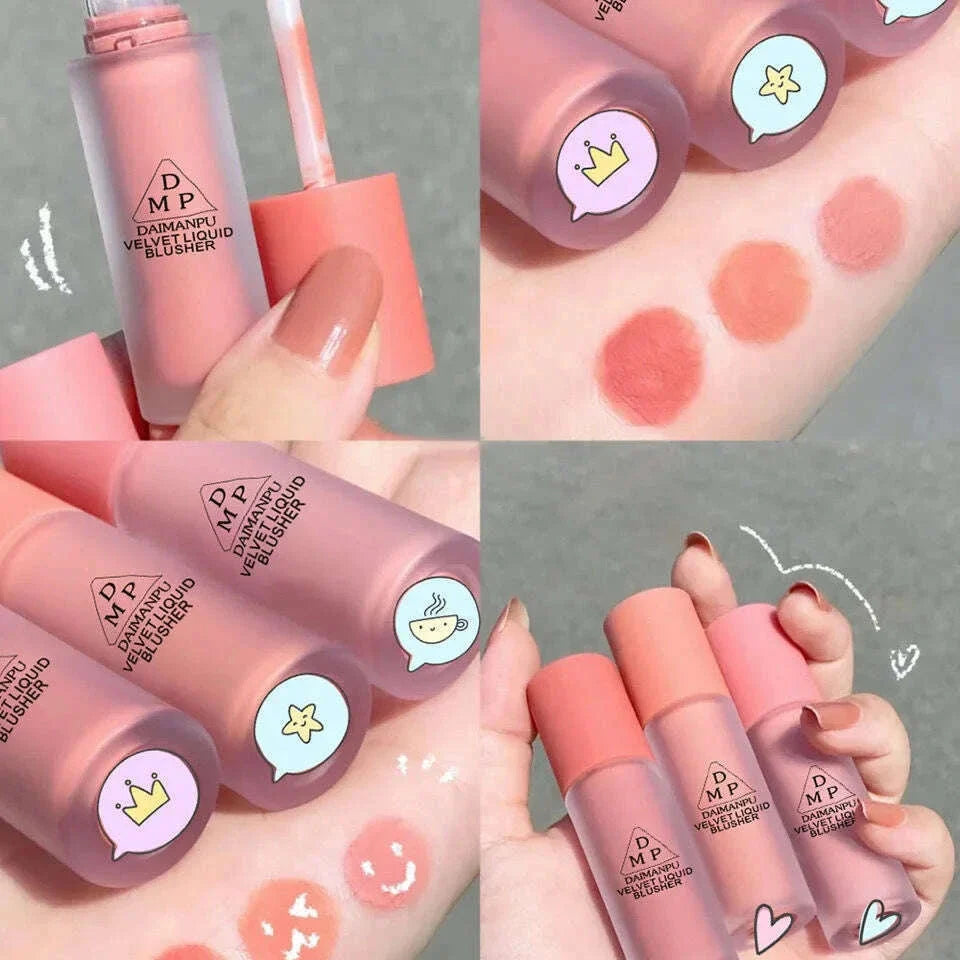 Pink Liquid Blush Eyeshadow Long-acting Waterproof Non-fading Enhance Facial Skin Color Easy-to-color Female Cosmetics