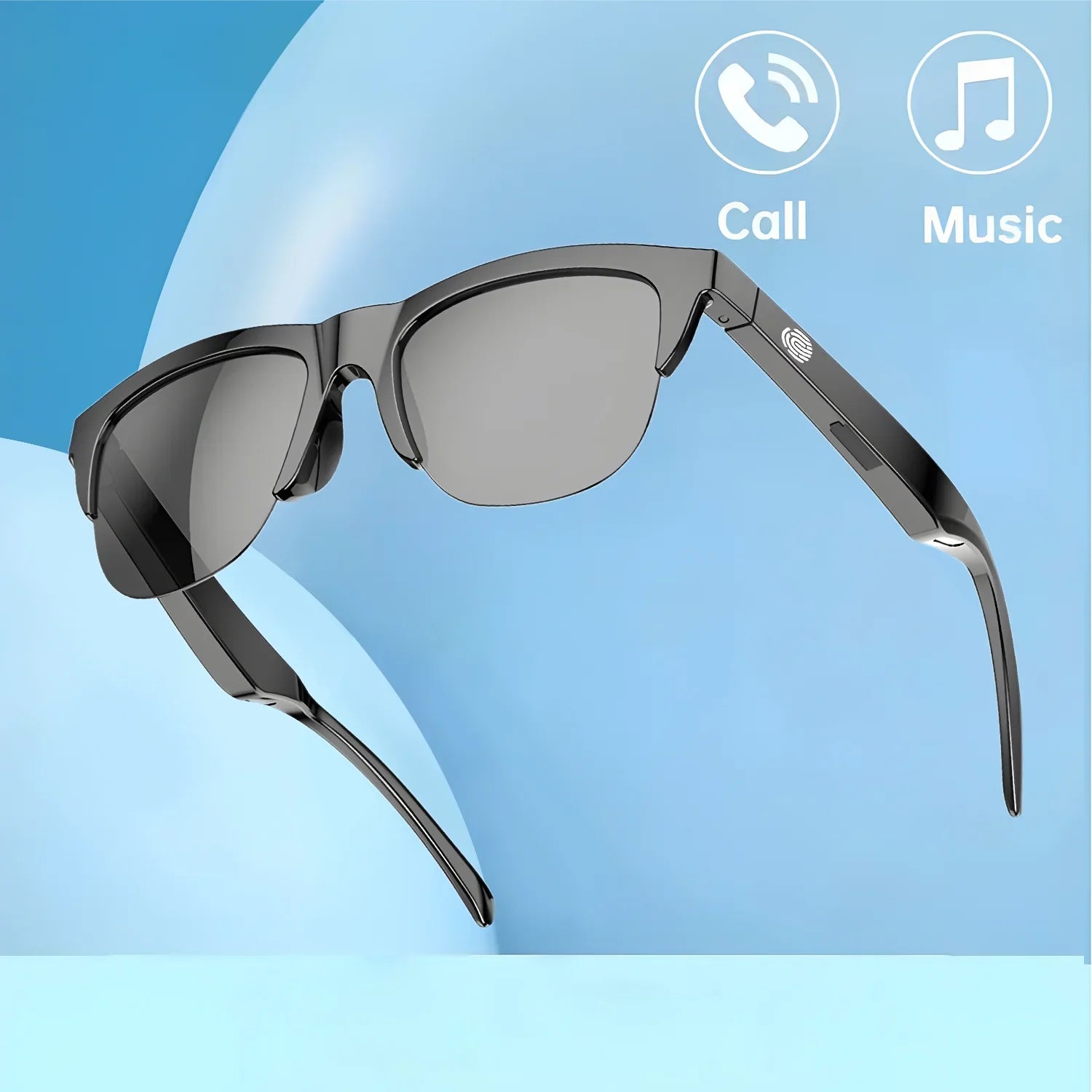 New Smart Glasses AI Translation Anti-UV Bluetooth Call HIFI Music Headphones Outdoor Sports Fashion Sunglasses For Women Men