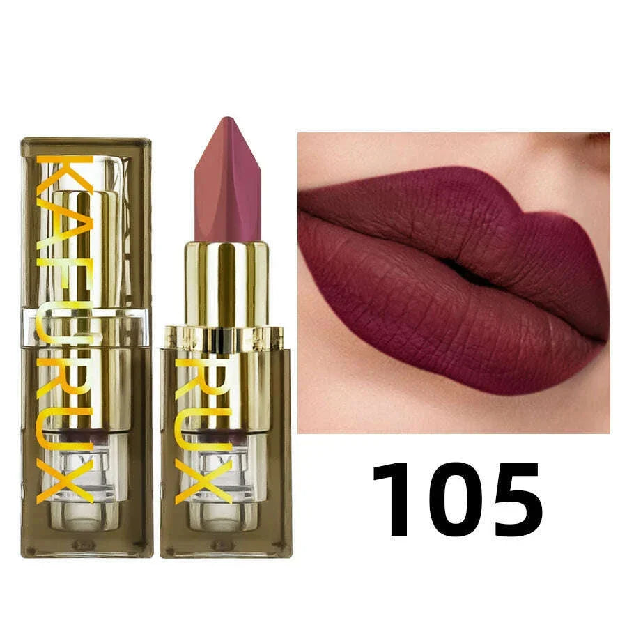 6 Color Glitter Two-tone Lipstick Purple Black Matte1pc Lipsticks Cosmetics Easy to use Lip Tint Makeup Lip Beauty Red Pigment