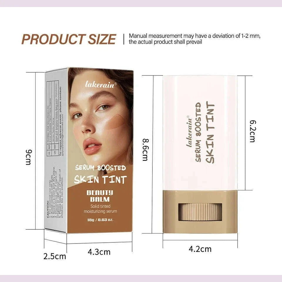 Foundation Stick Balm Skin Bronze Tint Eraser Foundation Stick Smooth Plumper Long-lasting Flawless Makeup Face Beauty Cosmetics