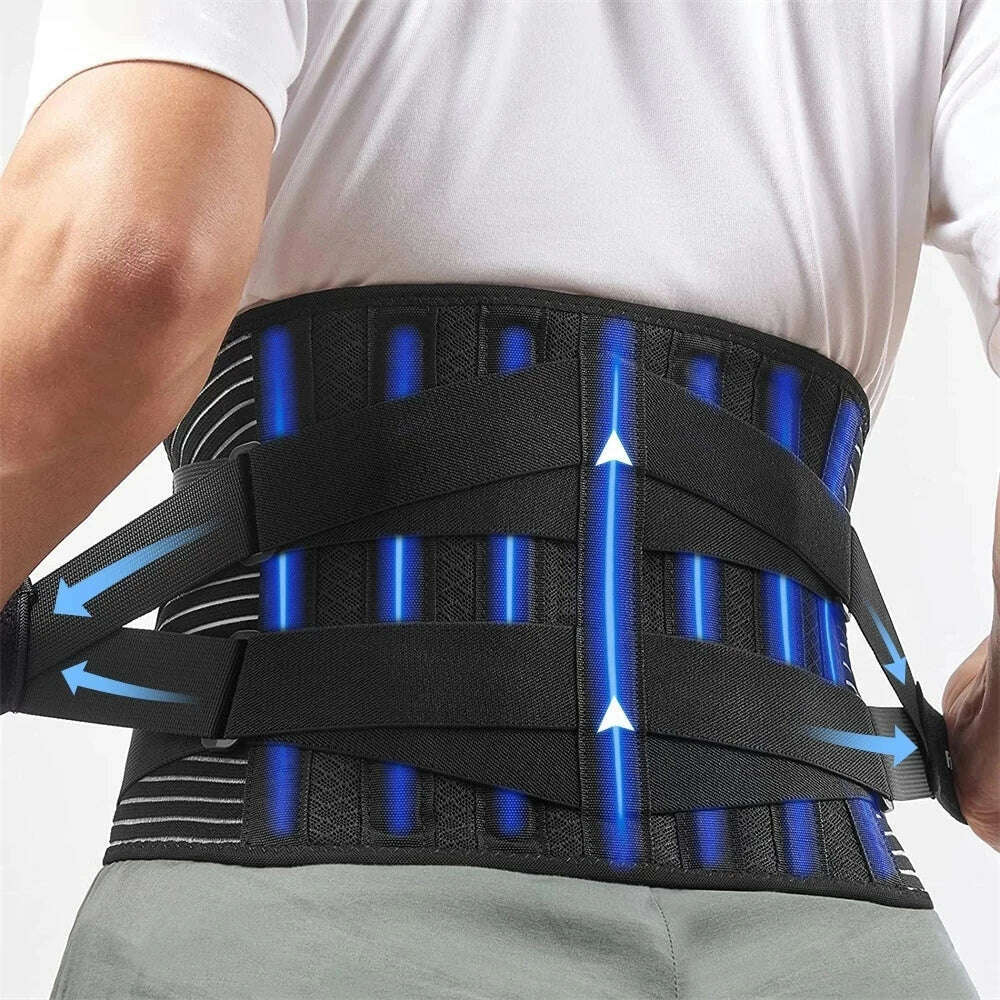 Adjustable Back Lumbar Support Belt Double Pull Medical Waist Orthopedic Brace Spine Relaxed Decompression Anti-skid Breathable
