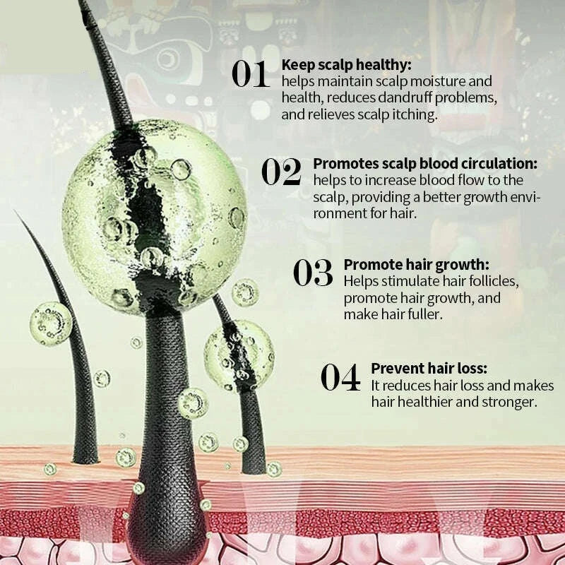 Ayurvedic Hair Growth Oil India Adivasi Herbal Hair Oil Rosemary Anti Hair Loss Fast Regrowth Thicken Oils Hair Growth Products