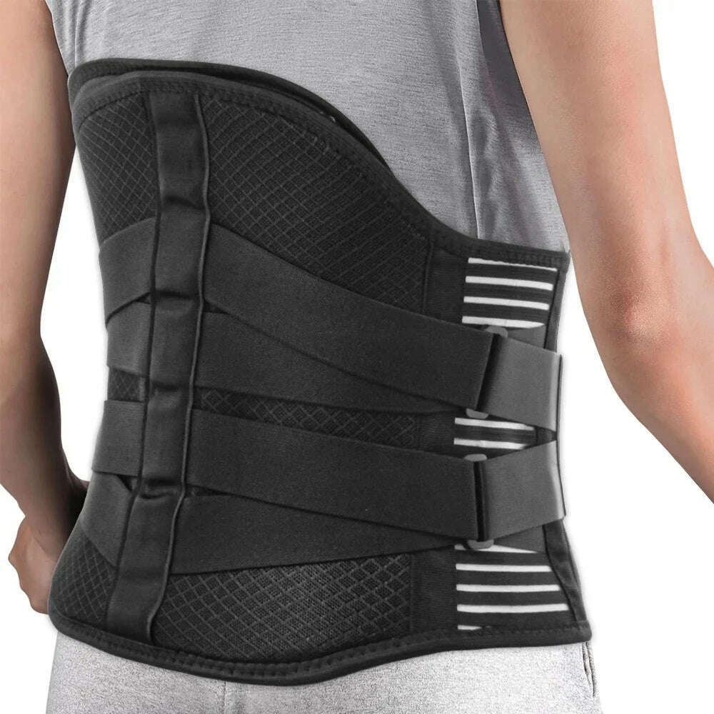 Back Brace for Lower Back Support Pain Relief for Women Men,Breathable Lumbar Support Belt with Big Lumbar Support Pad for Home