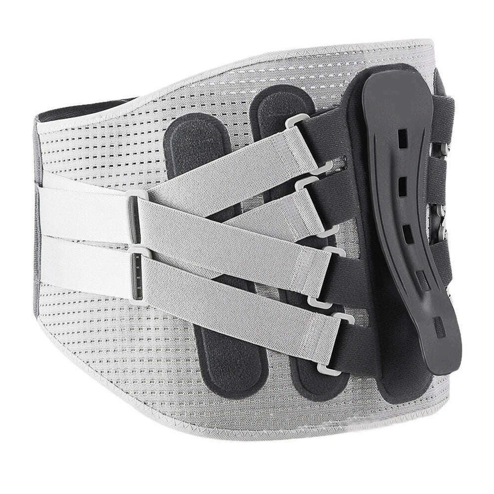 Back Brace with 8 Support Belts, Lower Back Support with Large Area Aluminum Support, Waist Brace for Herniated Disc, Sciatica