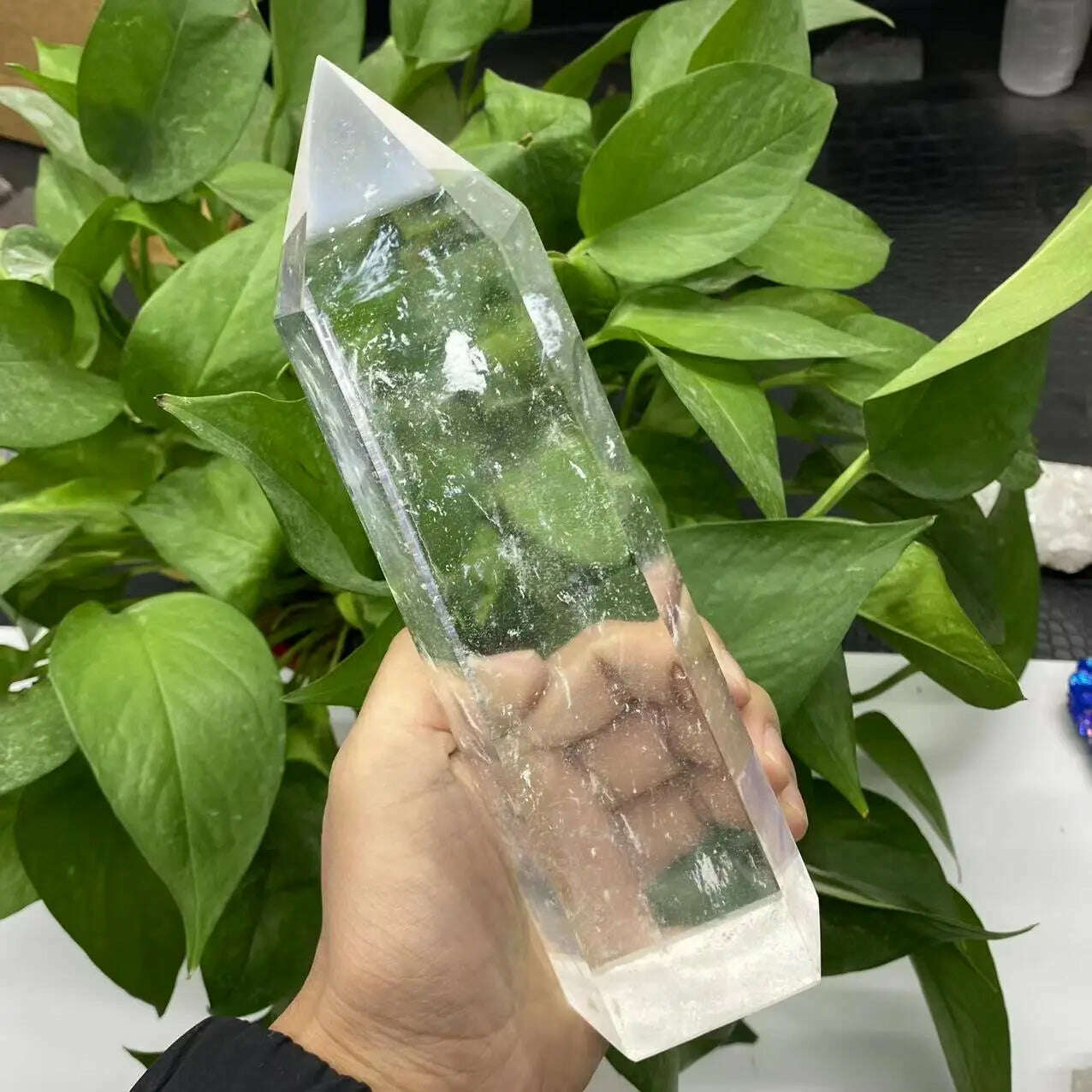 Big size Clear Melting Stone Quartz Obelisk Crystal Wand Point Healing Fengshui for home decoration quartz point healing crystal