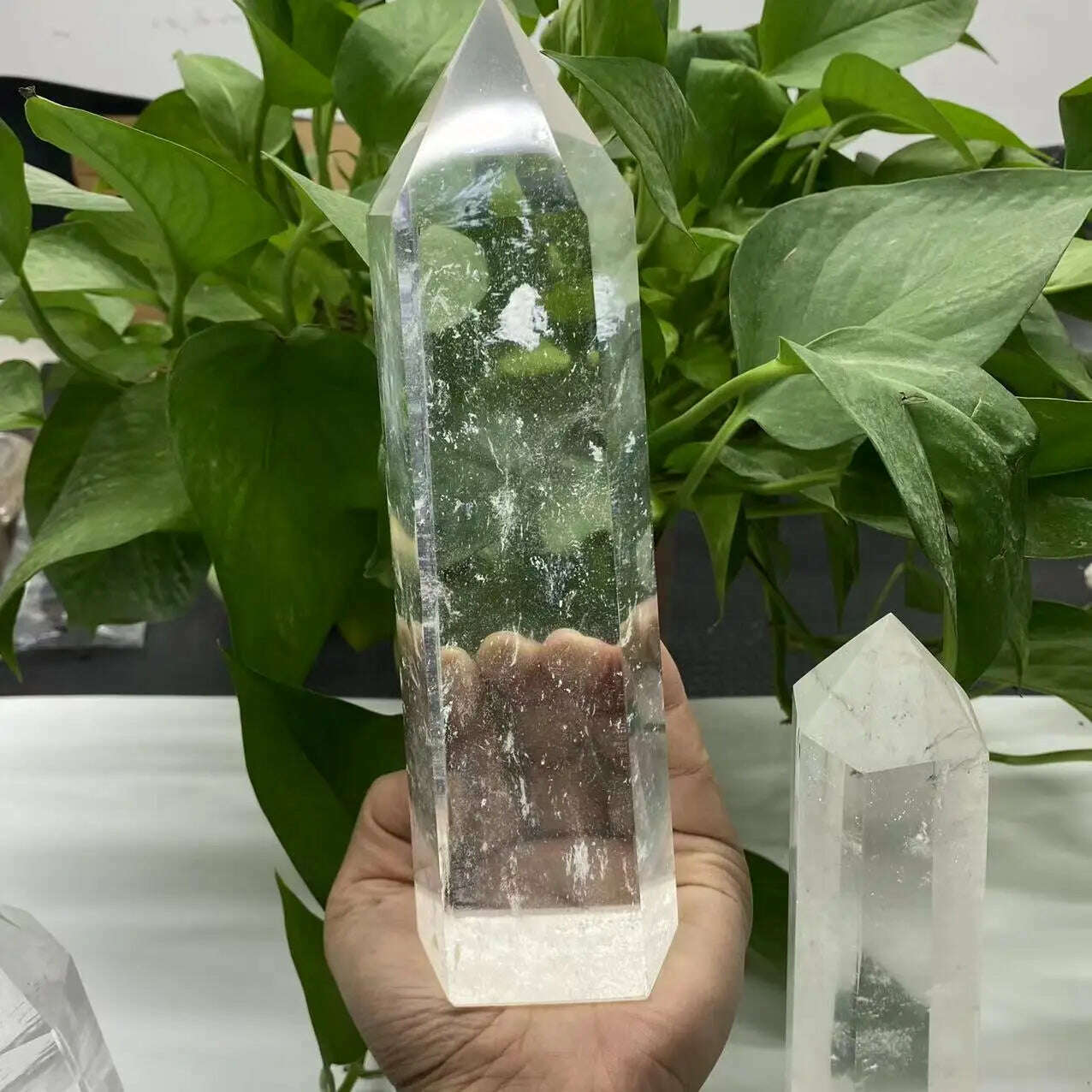 Big size Clear Melting Stone Quartz Obelisk Crystal Wand Point Healing Fengshui for home decoration quartz point healing crystal