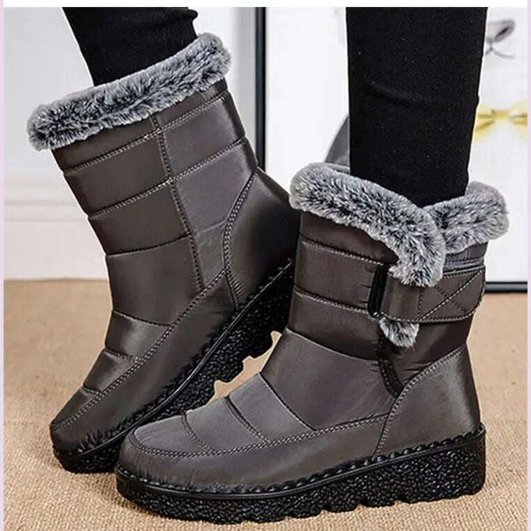 Boots Woman Snow Fashion Woman Shoes Platform Shoes Women New Mid Women's High Boots 2025 Trend Botas Mujer Winter Boots Women