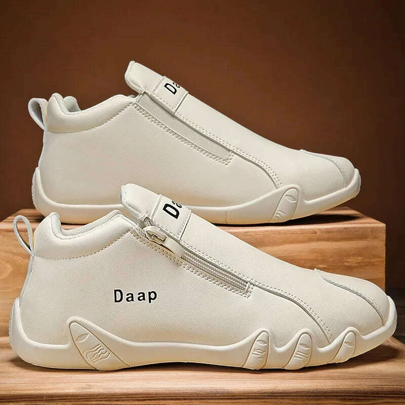 British Style Fashion Short Boots Men Luxury Leather Anti Slip Comfortable Work Shoes Outdoor Travel Sports Casual Shoes