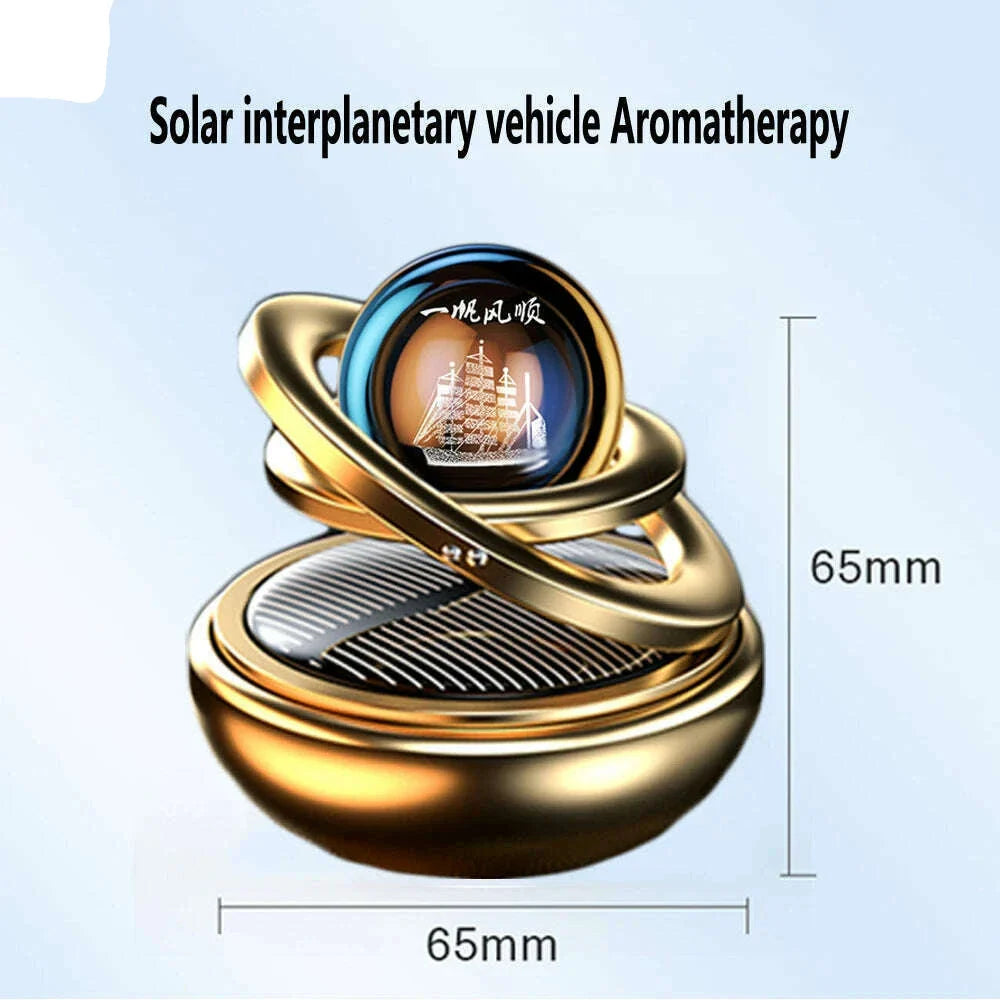Car Air Freshener Solar Rotating Aromatreatment Decoration Car Interior Accessories Women Men Original Flavored Perfume Diffuser