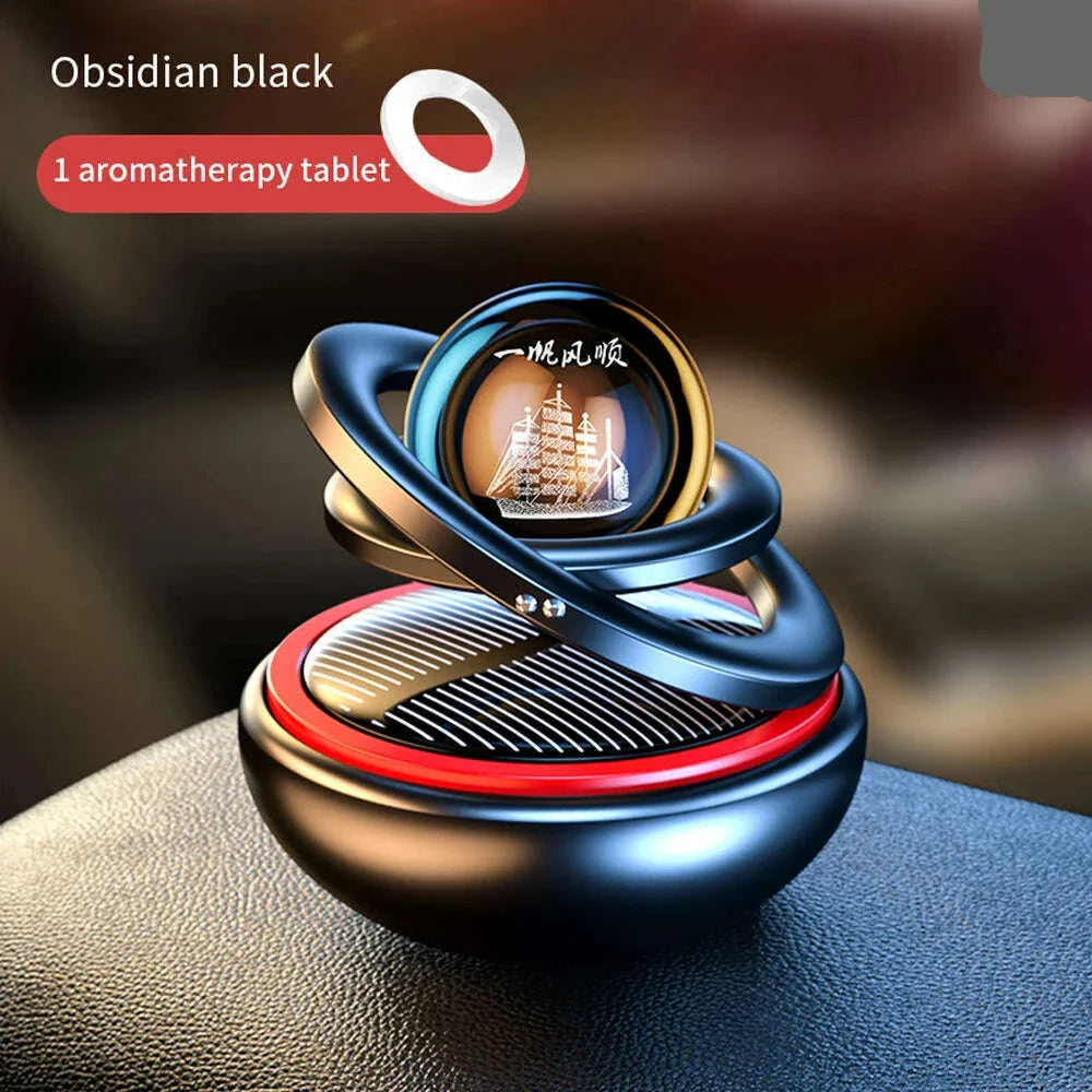 Car Air Freshener Solar Rotating Aromatreatment Decoration Car Interior Accessories Women Men Original Flavored Perfume Diffuser