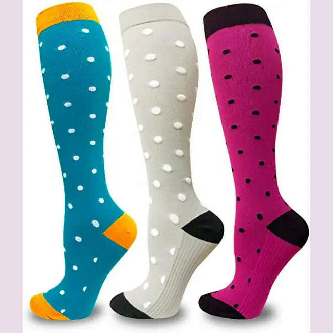 CFS Compression Socks Women Men Knee Stocking 20-30mmHg Edema Diabetes Varicose Veins Nurse Compression Socks Running Sport Sock
