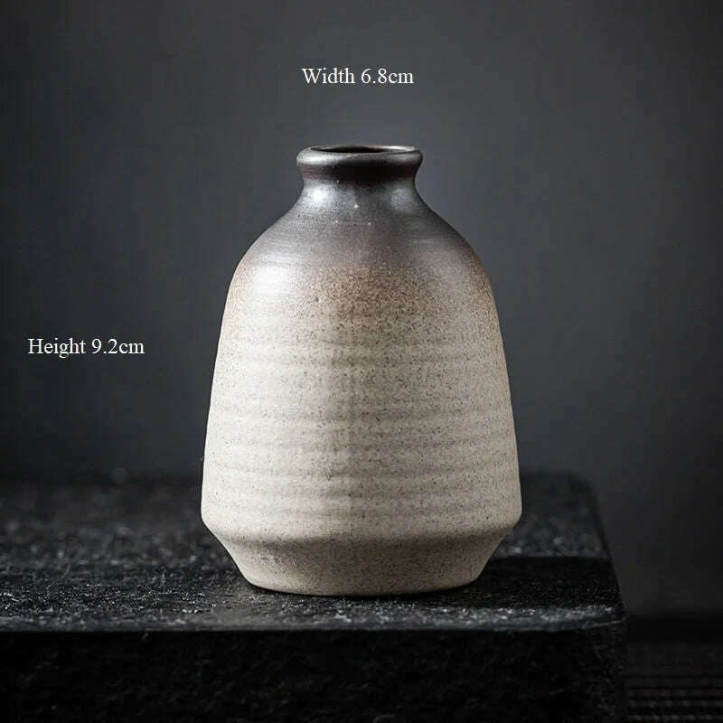 CHANSHOVA China Pottery Mini Small Flower Vases Traditional Chinese Retro Style Ceramic Vase Lliving Room Home Decoration T032