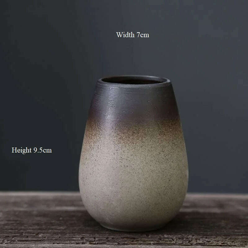 CHANSHOVA China Pottery Mini Small Flower Vases Traditional Chinese Retro Style Ceramic Vase Lliving Room Home Decoration T032
