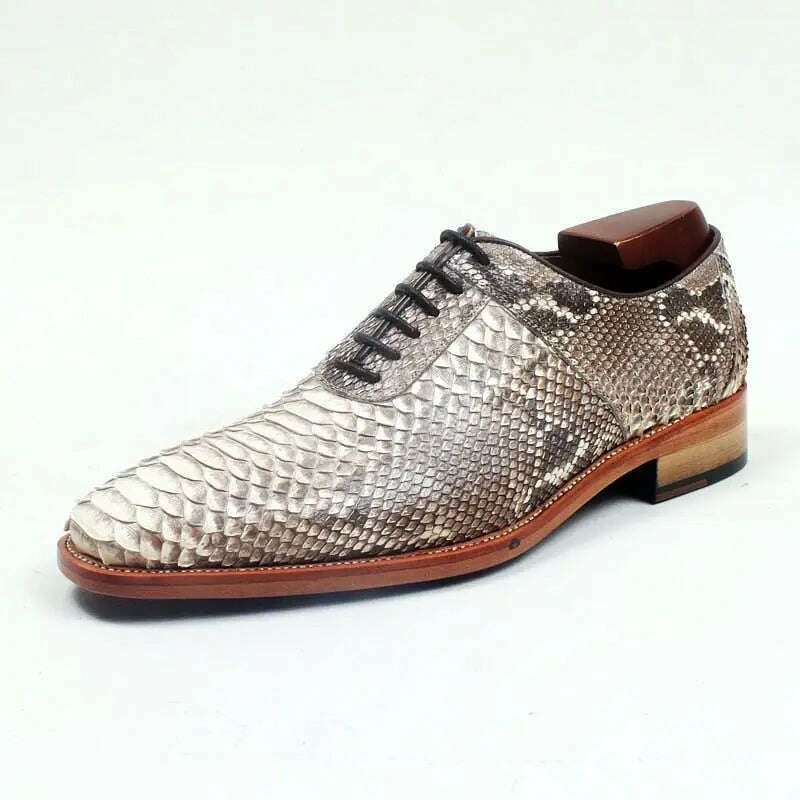 cie Handmade Goodyear Welted Python Leather Men Shoe Breathable Leather Bottom Outsole