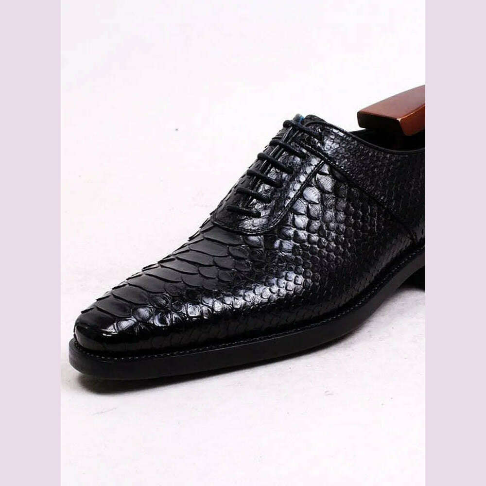 cie Handmade Goodyear Welted Python Leather Men Shoe Breathable Leather Bottom Outsole