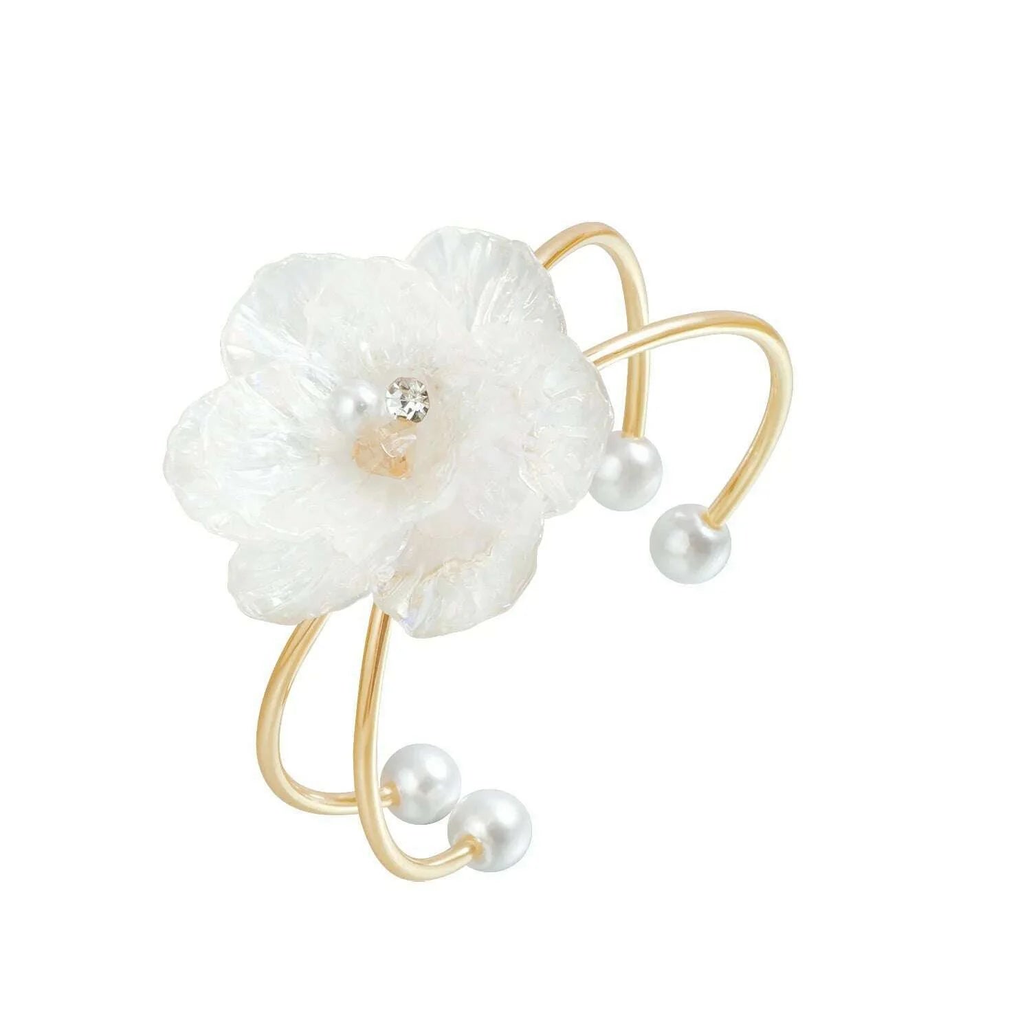 Creative Punk Torques Tassels Chain Necklace Women Elegant White Shell Flower Hanging Drop Earrings Wed Bridal Jewelry Set