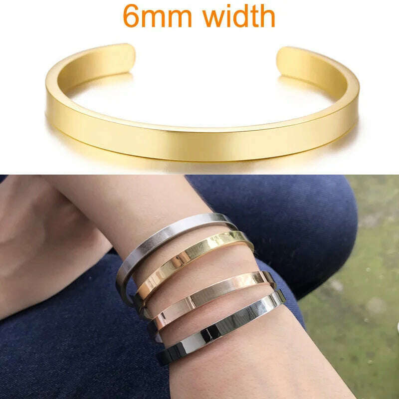 Cuff Bracelet Bangle for Women ,Stainless Steel Openable Bracelet Couple,Charm Handchain Woman ,Stacked Layered Jewelry