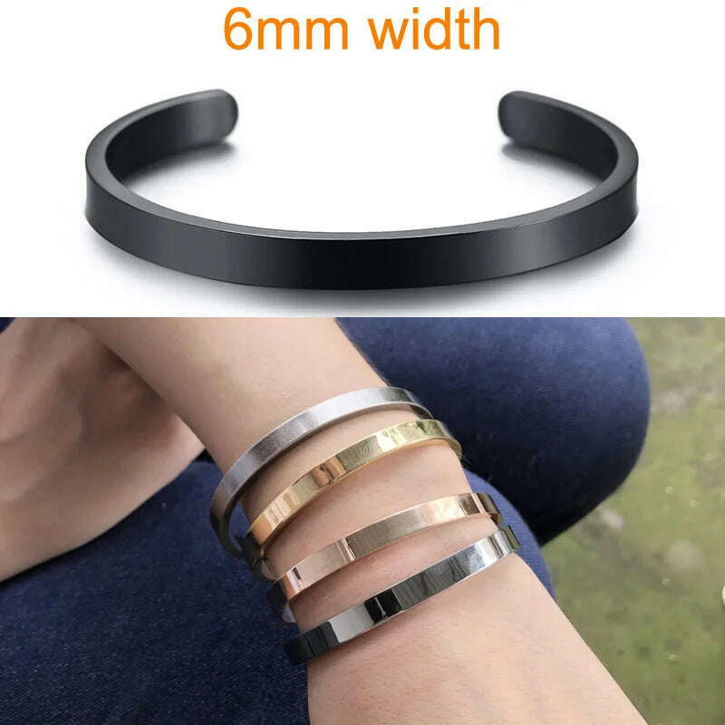 Cuff Bracelet Bangle for Women ,Stainless Steel Openable Bracelet Couple,Charm Handchain Woman ,Stacked Layered Jewelry
