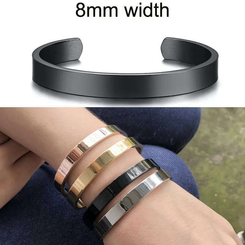 Cuff Bracelet Bangle for Women ,Stainless Steel Openable Bracelet Couple,Charm Handchain Woman ,Stacked Layered Jewelry