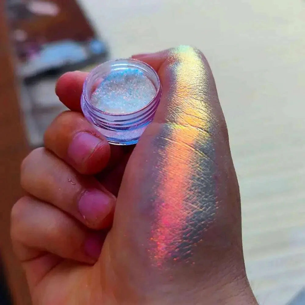 Diamond Phantom Chameleon Holographic Colorful Magic Mirror with Sparkling Colors, Nail Powder 0.5g Pack