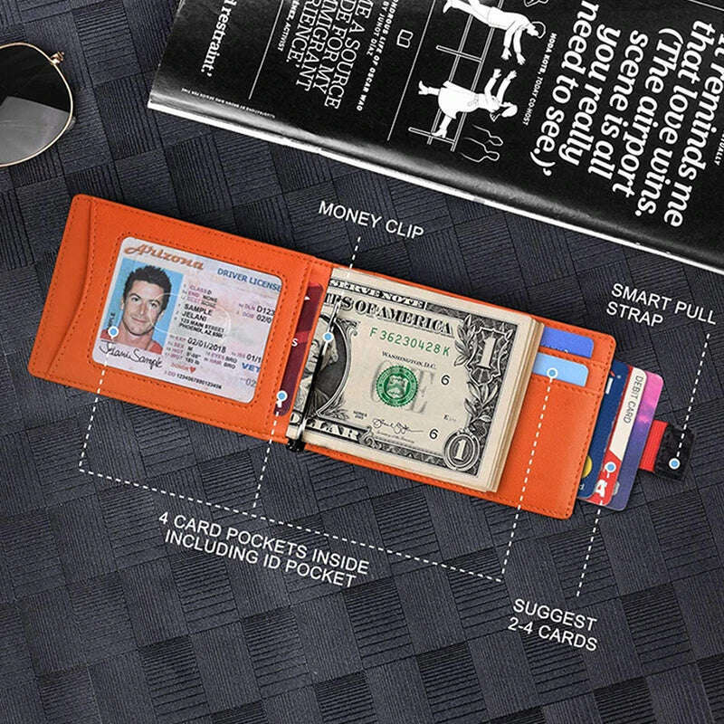 DIENQI Carbon Fiber Rfid Slim Card Luxury Wallet Money Bag Men's Wallet Bifold Billfold