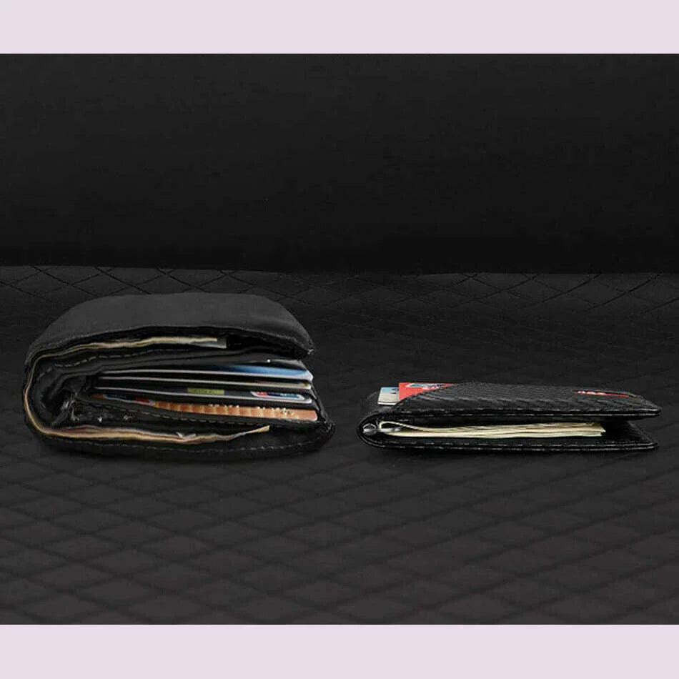 DIENQI Carbon Fiber Rfid Slim Card Luxury Wallet Money Bag Men's Wallet Bifold Billfold