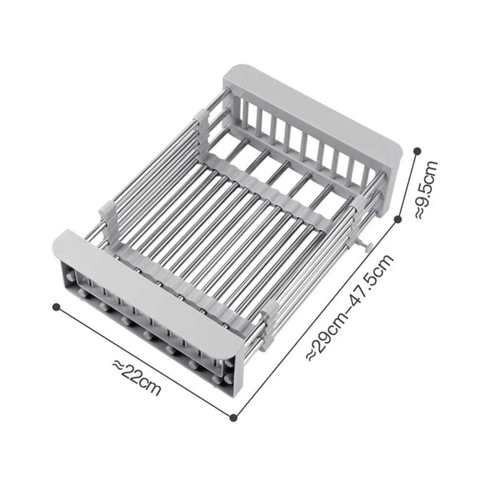 Dish Bowl Drainer Storage Rack Double-layer Kitchen Sink Dish Drainer Drying Rack Organizer HomeCounter Tableware Organizer