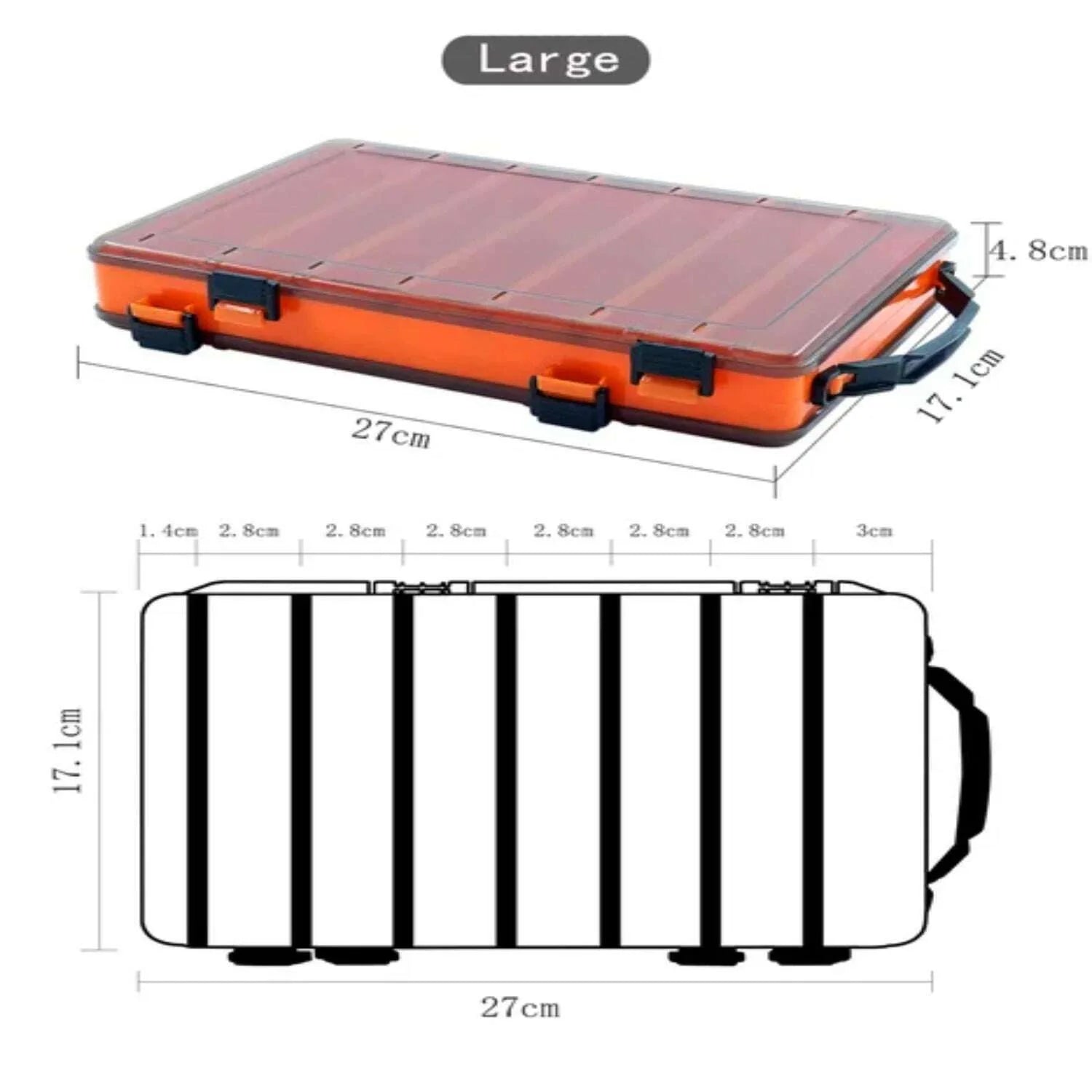 Double-sided Lure Box Double-layer Tool Box Hard Bait Box Accessories Box Wooden Shrimp Box Minnow Pencil Fish Lure Box