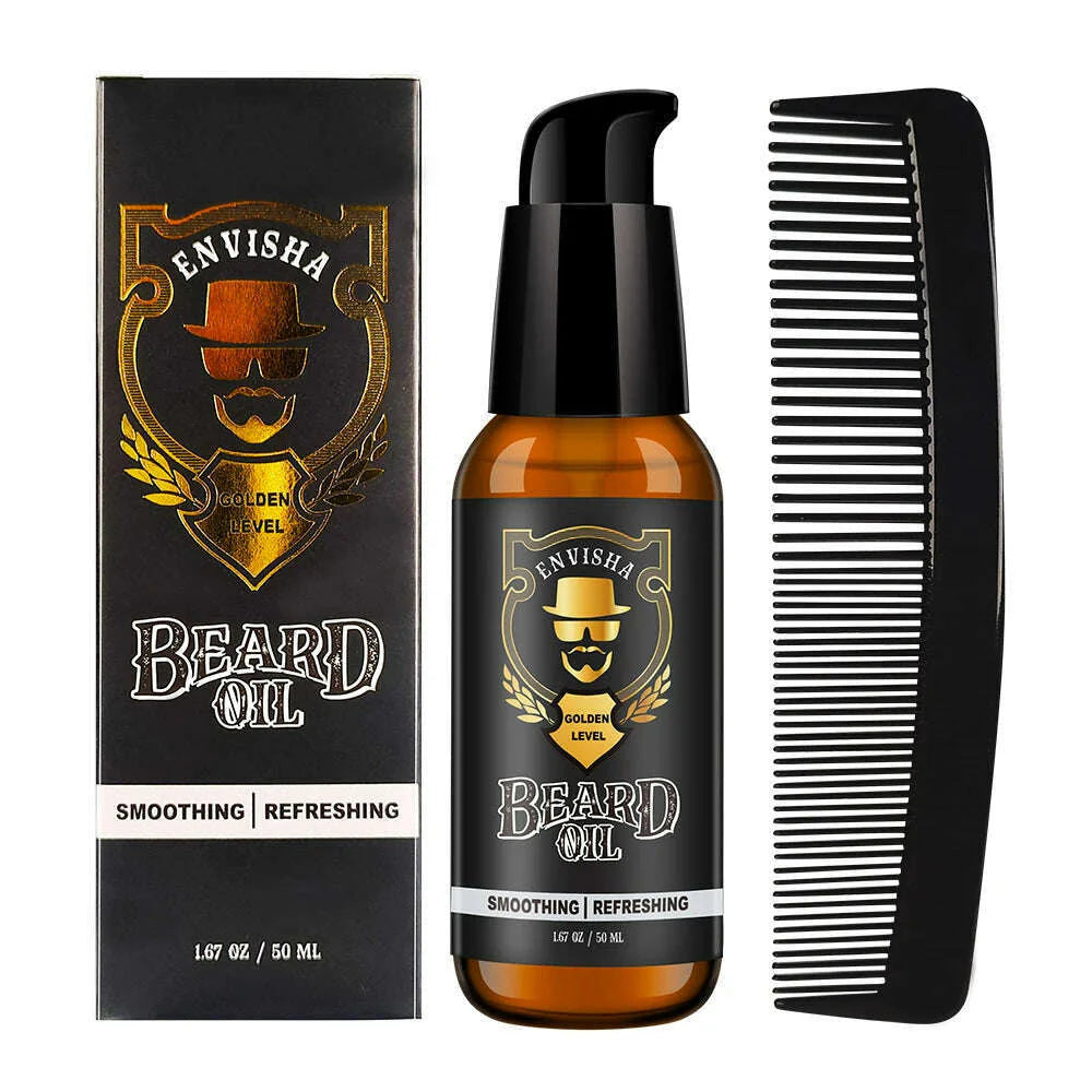 ENVISHA Growth Natural Beard Oil Thicker More For Men Treatment Beard Care Hair Loss Conditioner Fast Enhancer Maintenance