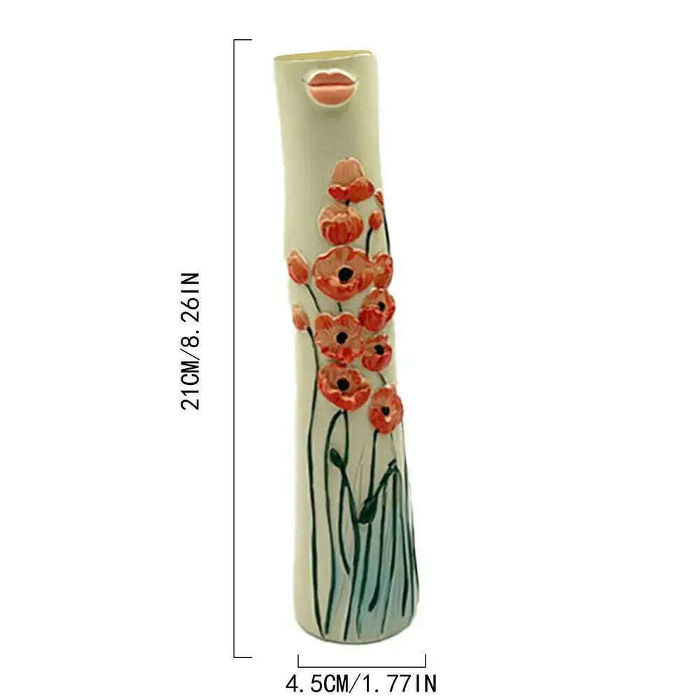 Family Flower Vases Family Bud Vases Boho Flower Plant Holder Cute Girls Face Vase Family Vase Ornament Romantic Decorative
