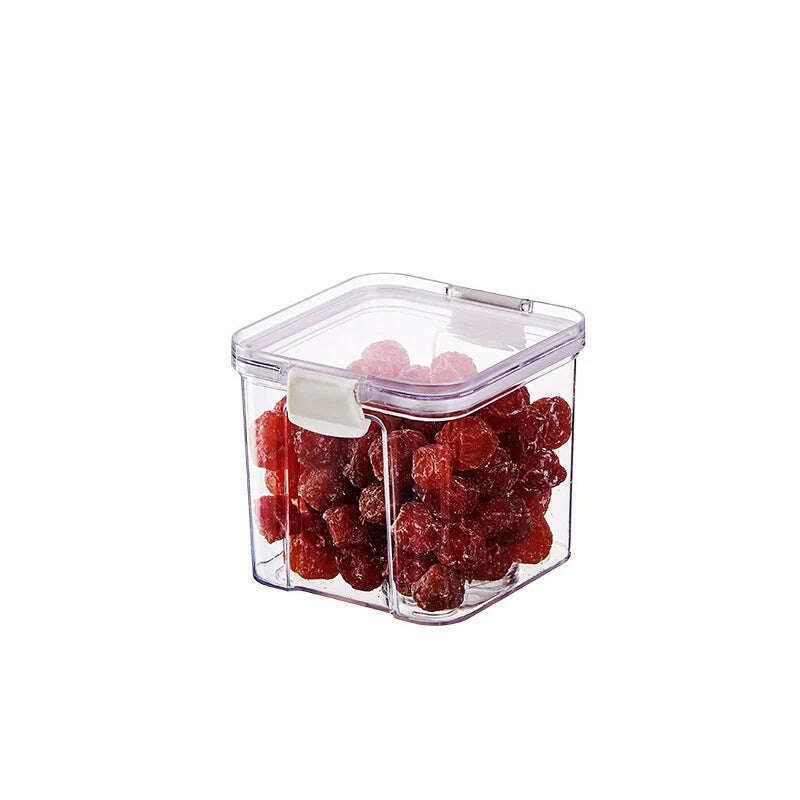 Food Grain Beans Storage Tank Cereal Dispenser Snacks Nut Transparent Clear Seal Box Freezer Organizer Plastic Pantry Container
