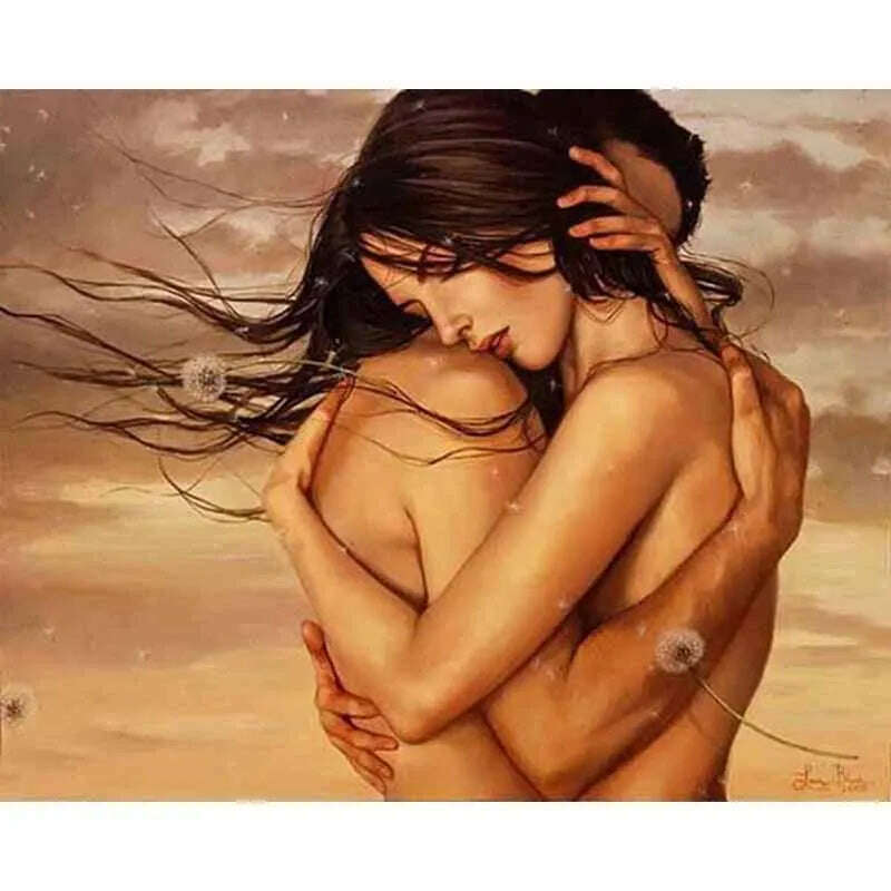 GATYZTORY DIY Painting By Numbers Abstract Figure HandPainted Oil Painting Drawing On Canvas Custom Photo Home Decoration