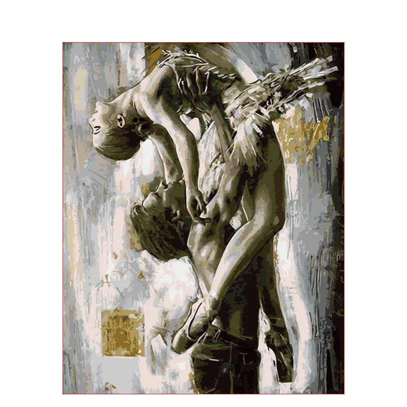 GATYZTORY DIY Painting By Numbers Abstract Figure HandPainted Oil Painting Drawing On Canvas Custom Photo Home Decoration