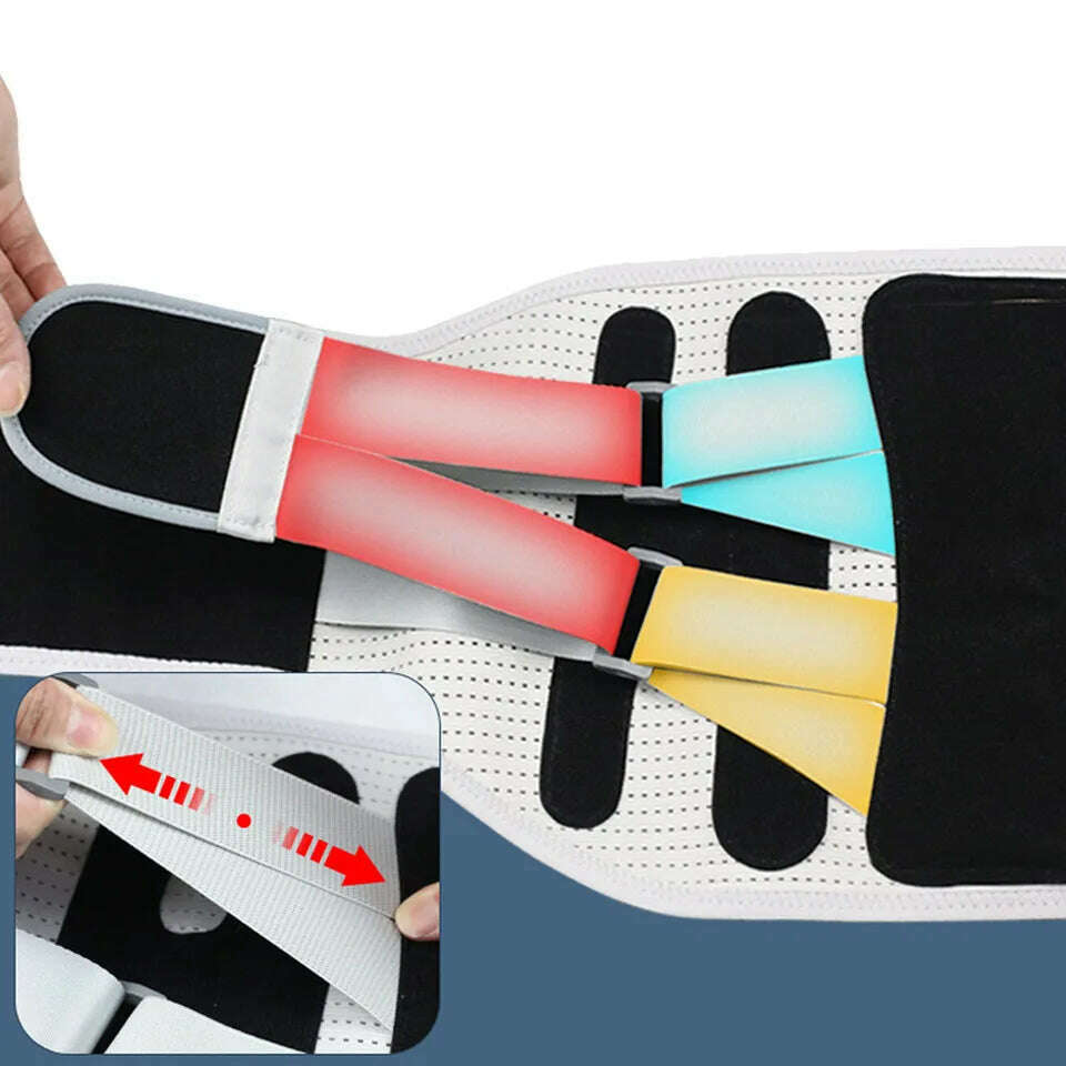 GETINFIT Waist Protector New Hot Pressure Breathable Adjustable Lumbar Support Fixed Belt Fitness Steel Plate Support Unisex