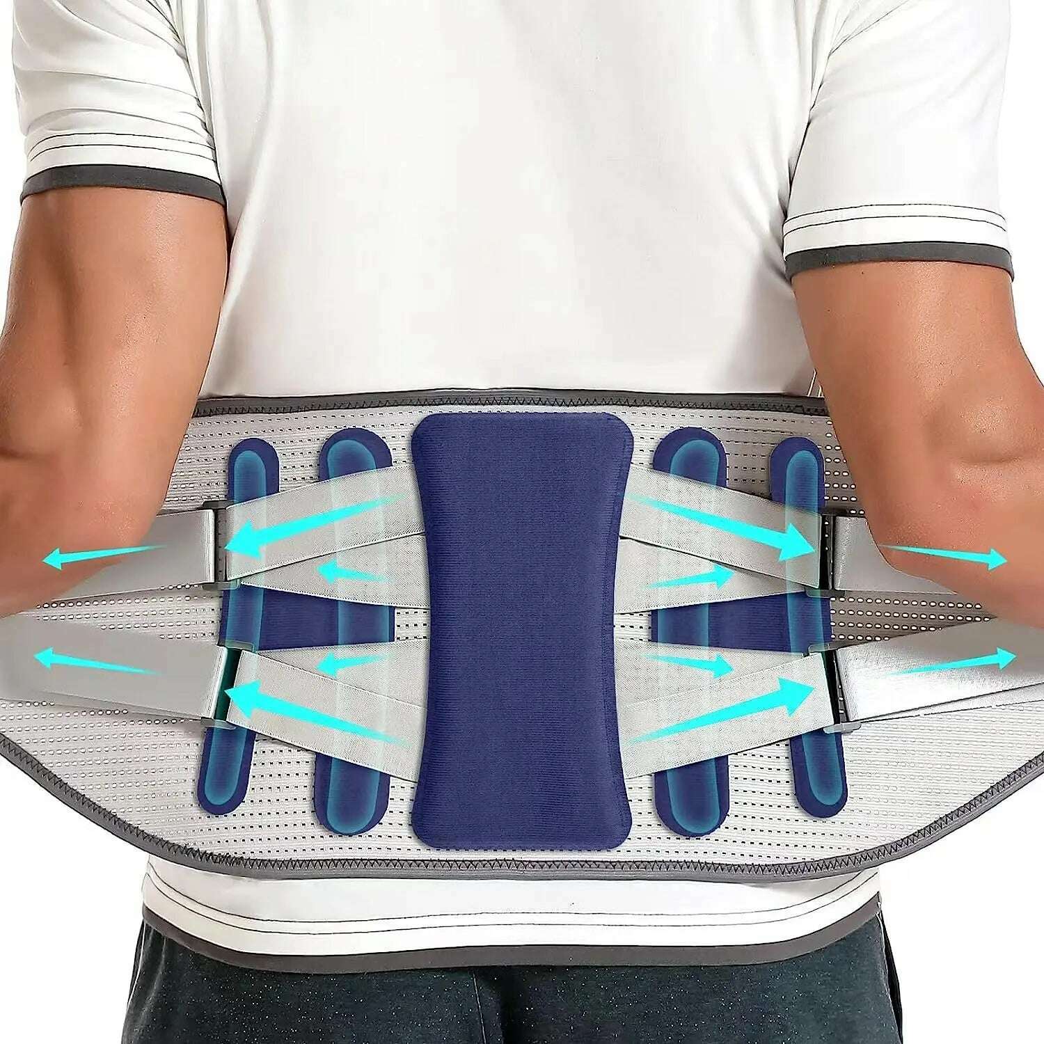 GETINFIT Waist Protector New Hot Pressure Breathable Adjustable Lumbar Support Fixed Belt Fitness Steel Plate Support Unisex